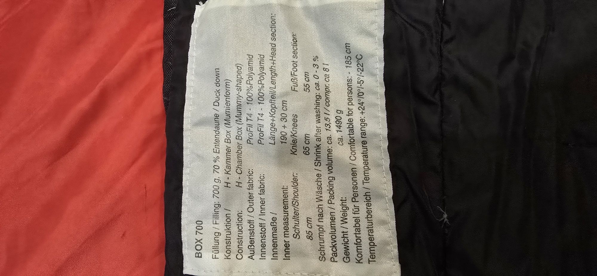 Sac de dormit cu Puf 700 CUIN
