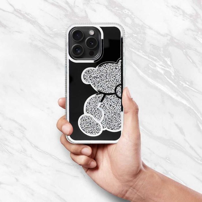 Husa iPhone 16 / Pro / Pro Max - Silver TEDDY BEAR