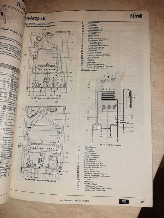 Vand FERROLI 35 KW centrala termica pe gaz