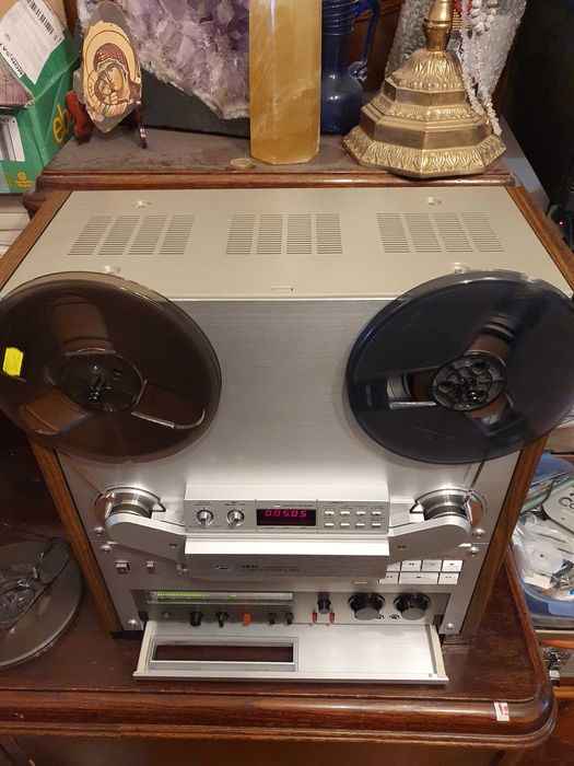 Magnetofon AKAI GX-747 LED Silver, excelent