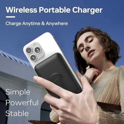 Нов Магнитна Power Bank 12000mAh за iPhone 12–17 USB-C бързо зареждане