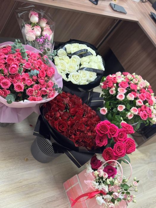 Свежие букеты от 5000 до 13000