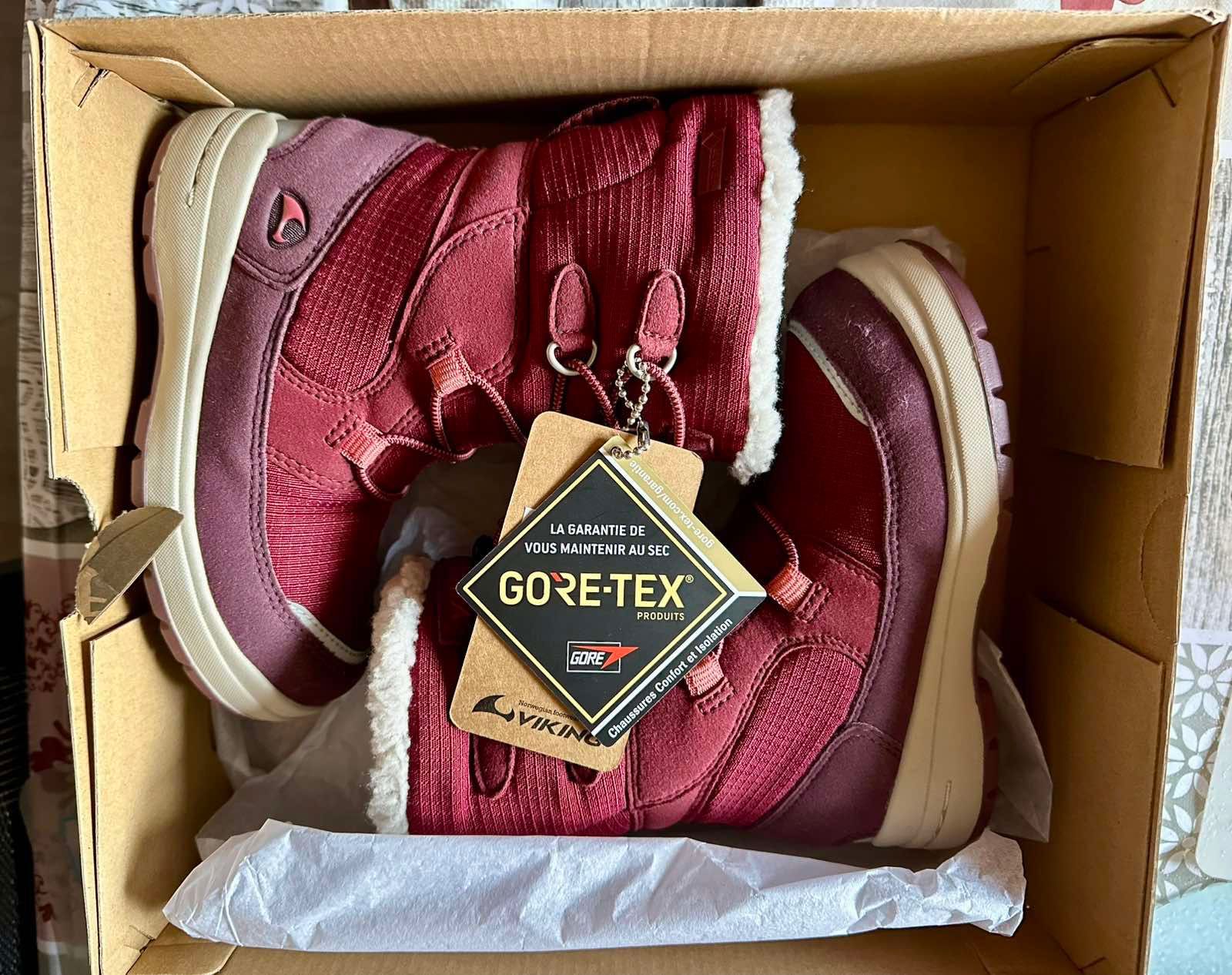 Продава НОВИ Апрески "Viking"  Totak Gtx GORE-TEХ, цвят WINE /RED DARK
