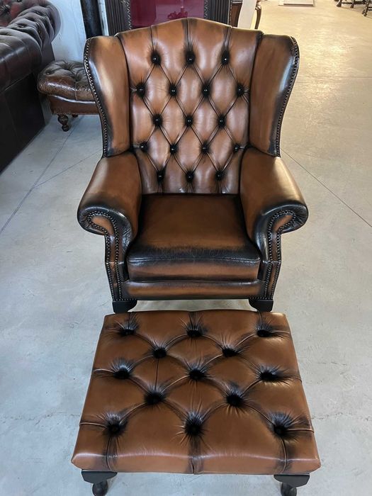 Fotoliu Chesterfield+Footstool!
