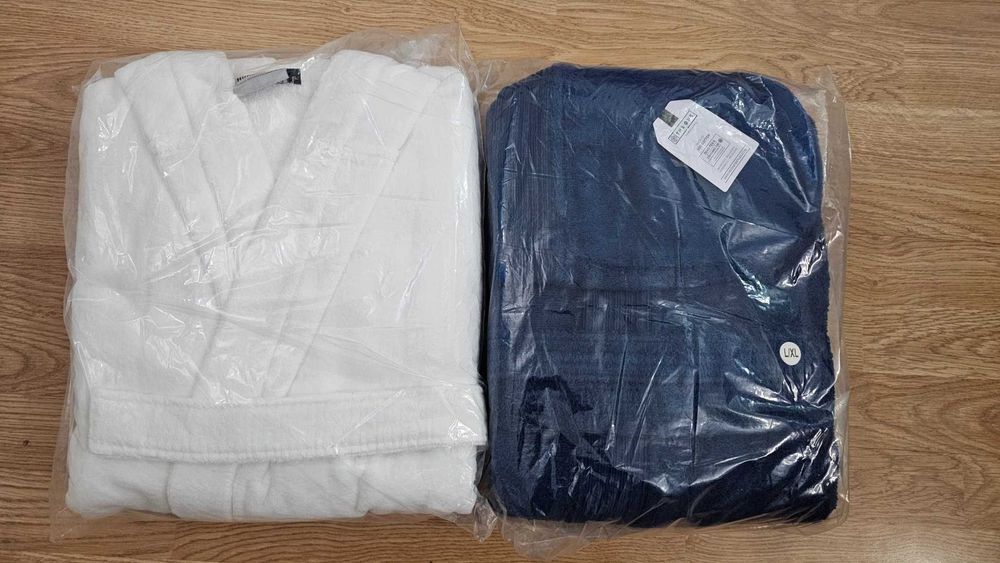 Halat baie navy blue Denim sau alb, L-XL, 100% bumbac