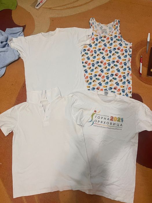 Бяла блуза Синсей и тениски ръст 146-152 см