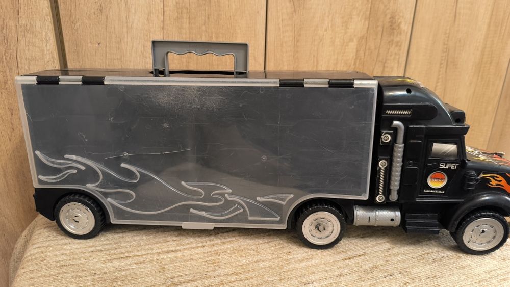 Tir transport mașinute 58 cm + 14 masinute