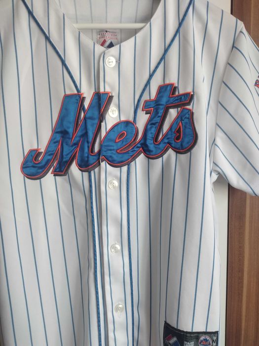 Мъжка Бяла Бейзбол Тениска Jersey Mets Размер XS MLB Американски Спорт