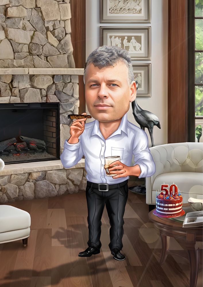 ПРОМОЦИЯ! Дигитална карикатура с включена рамка