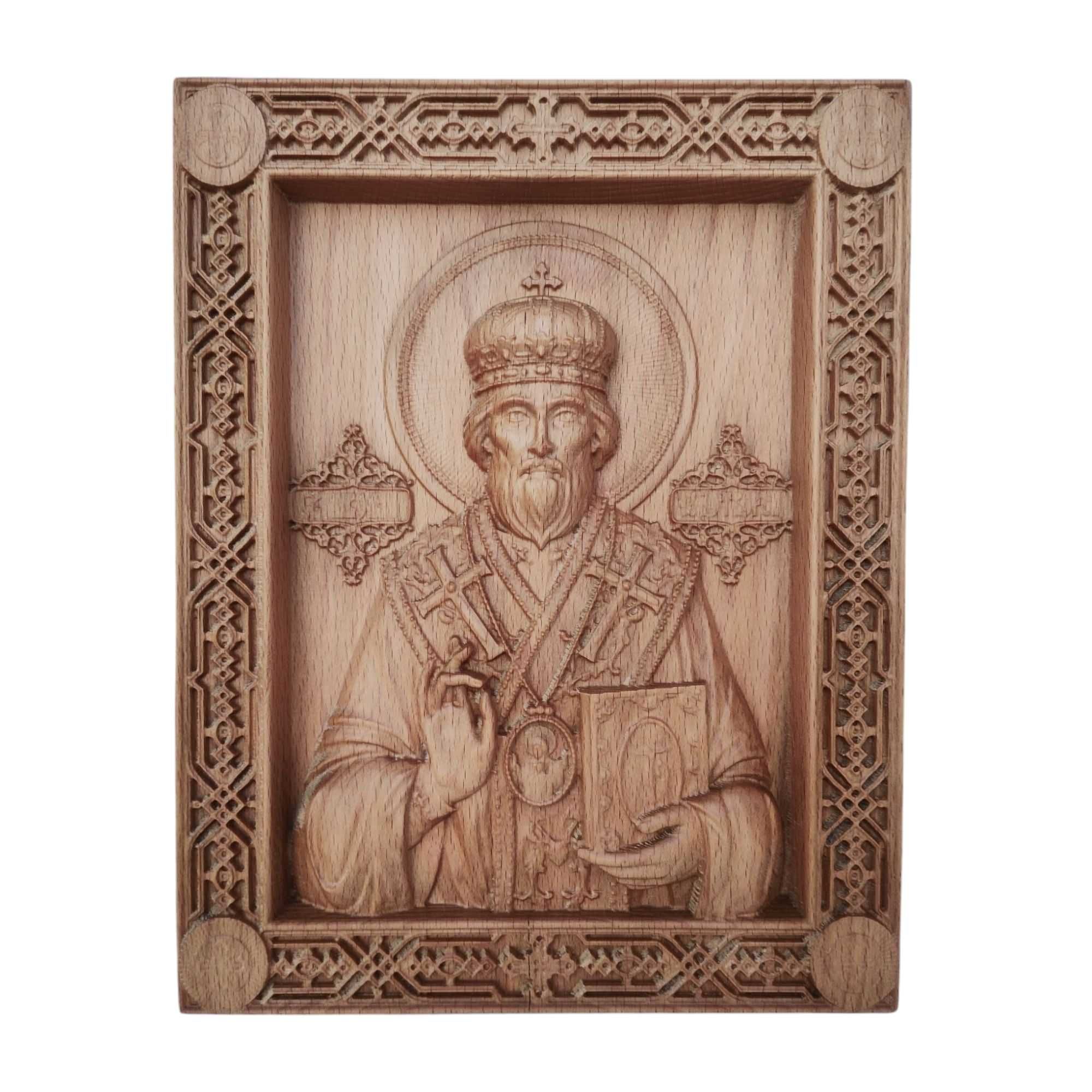 Икона на Света Мъченица Дария - авторска дърворезба
