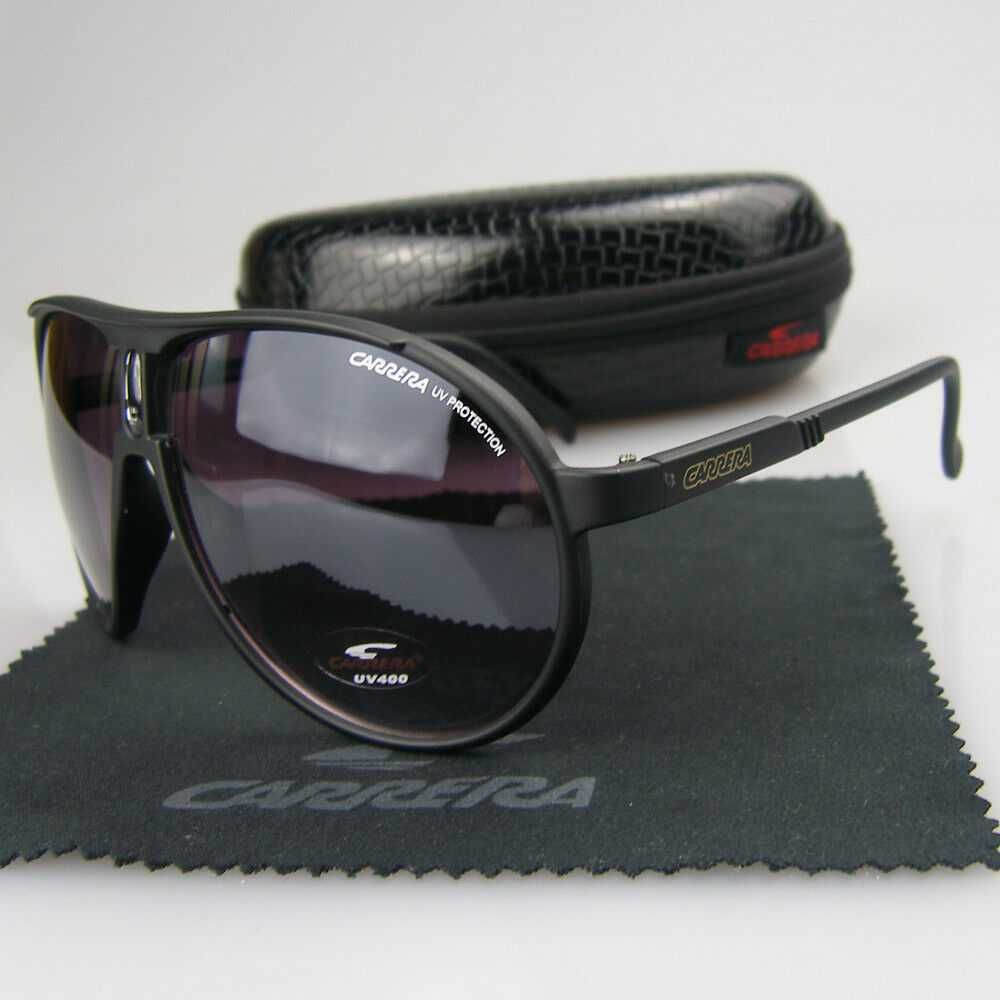 Слънчеви Очила Carrera Champion Black Черни Каррера Кръгли UV400 CE