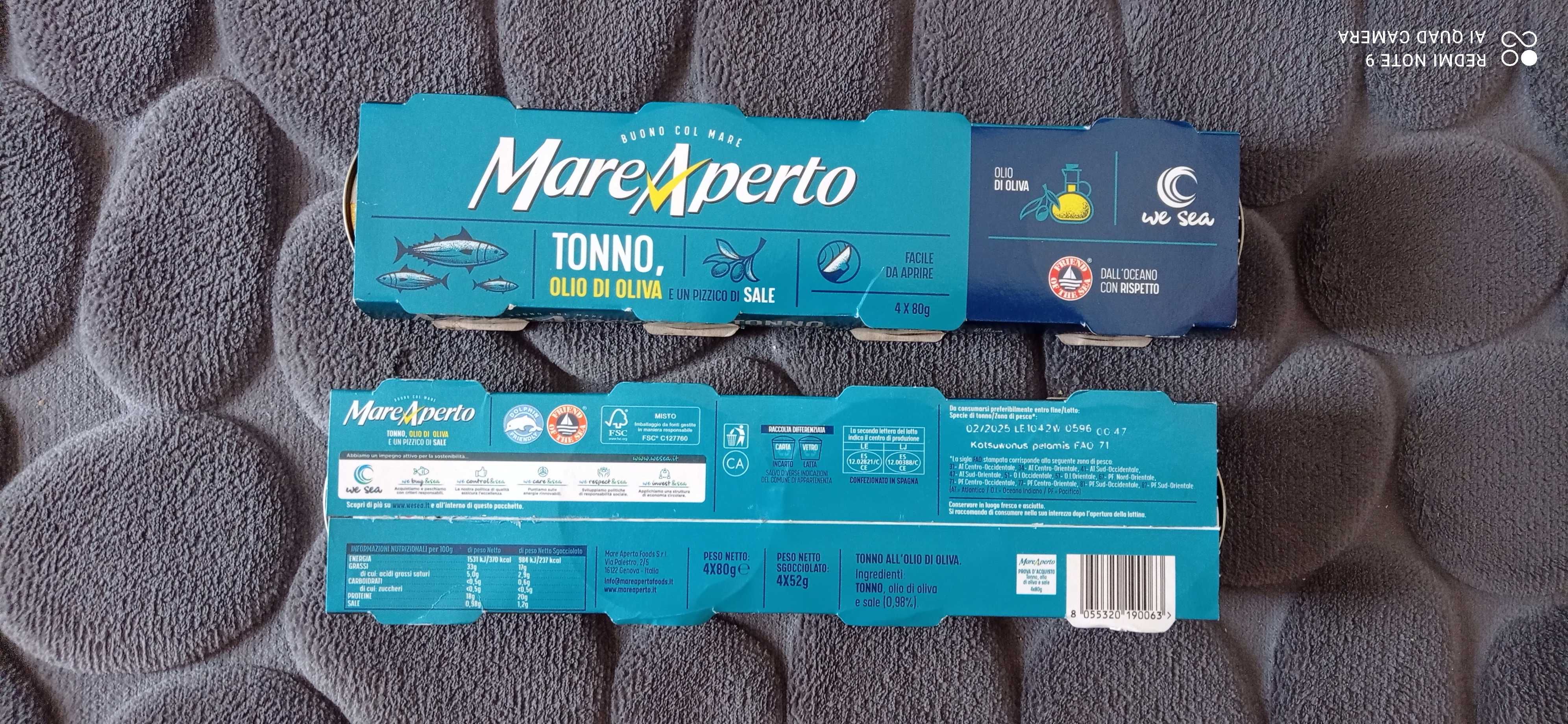 Ton MareAperto Italia 4 x 80 gr 25 lei