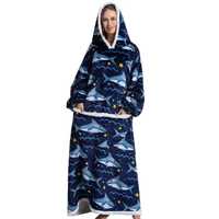 Patura hanorac hoodie, marime universala, unisex, model Navy Shark