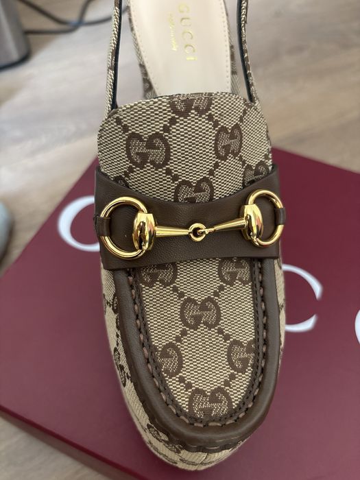 Дамски обувки с висок ток на платформа Gucci
