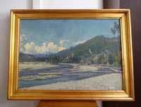 Tablou Constantin Iliescu, ’Râul’ | Superba pictura in ulei pe carton