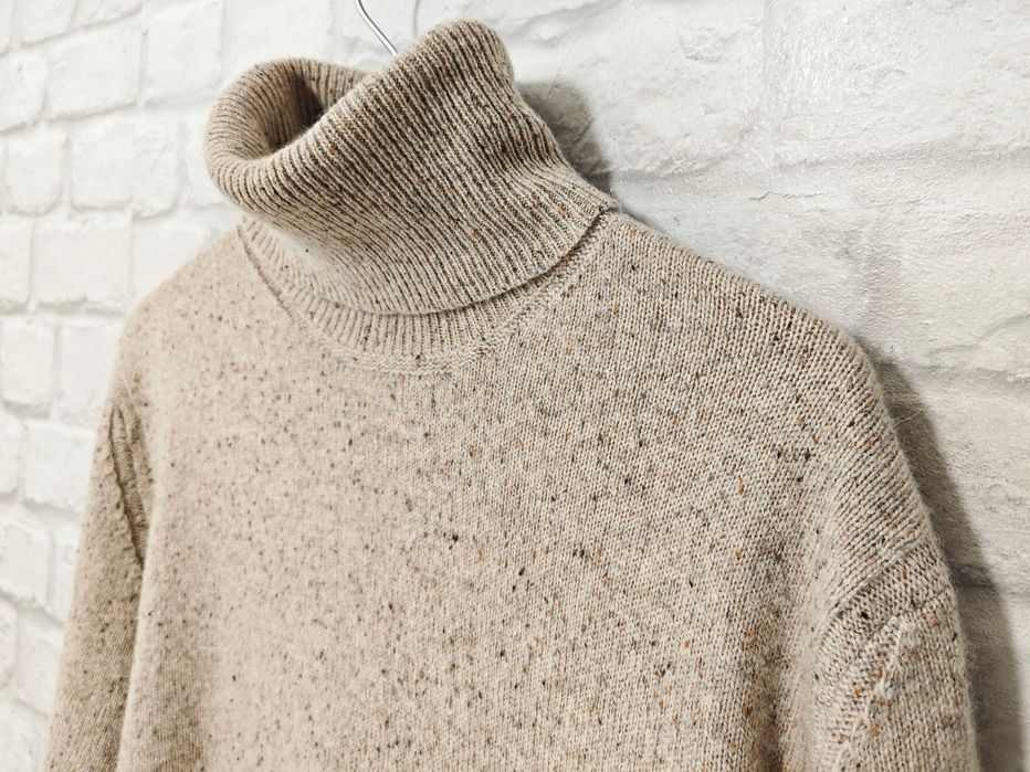 Burberry 100% Кашмирен мъжки пуловер с висока яка размер М