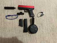 Pistol automat cu bile gel, baterie/usb, Glock Gel Blaster