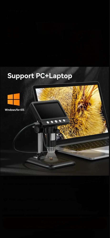 Microscop Digital,ecran 4.3 inch,compatibil PC,NOU