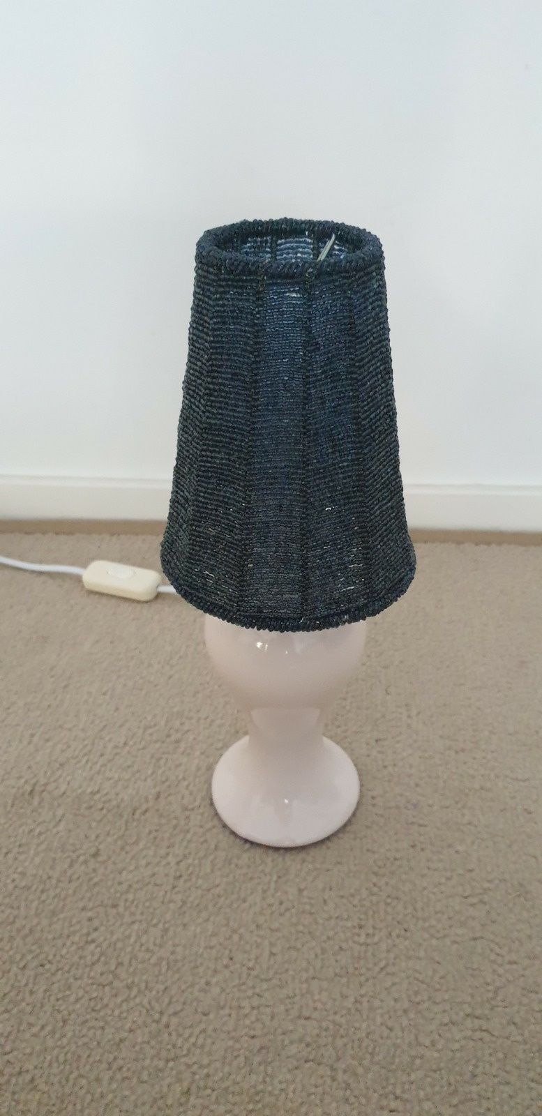 Lampa veioza vintage de colectie din ceramica, fabricata Anglia 1970