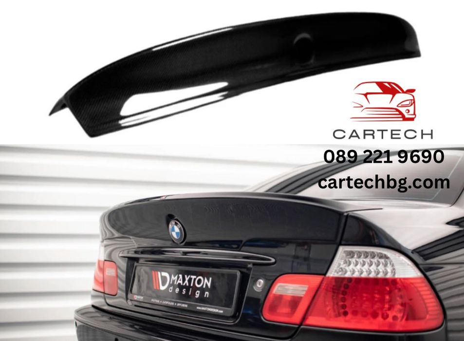 CSL Спойлер за Багажник BMW E46 -Седан, Купе- Черен Гланц - Тунинг