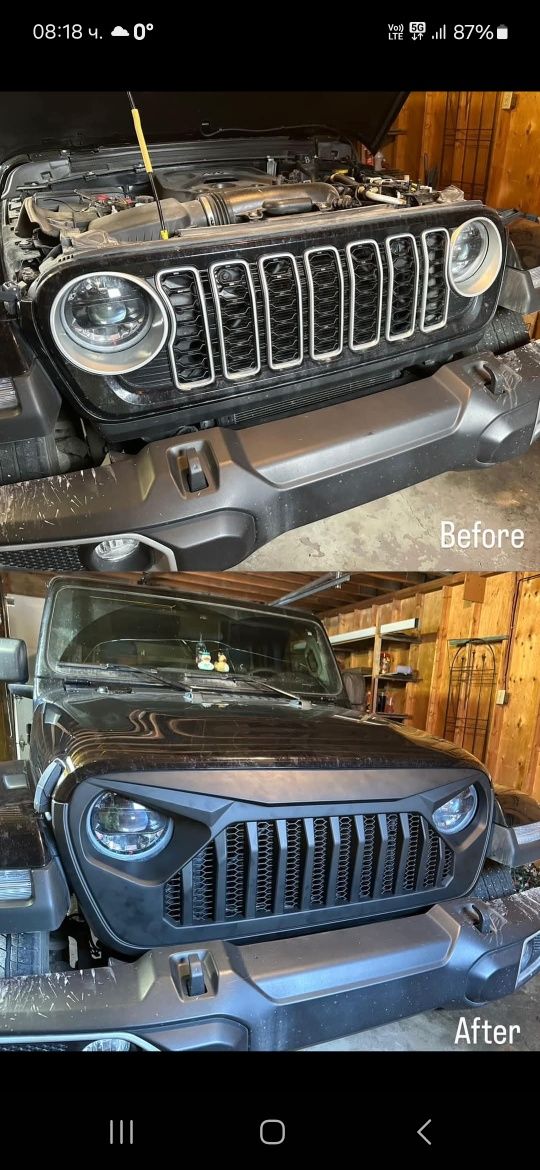 Предна маска за Jeep Wrangler JL