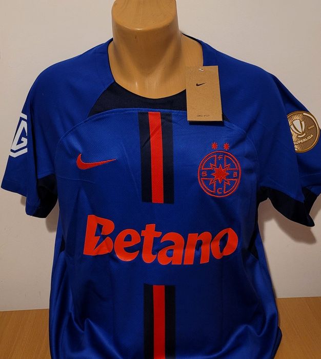 Tricou albastru Fcsb Olaru Birligea Gele fotbal colectie cadou