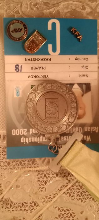 Продам медаль из чемпионата мира по футболу в Тайланде 2000 года