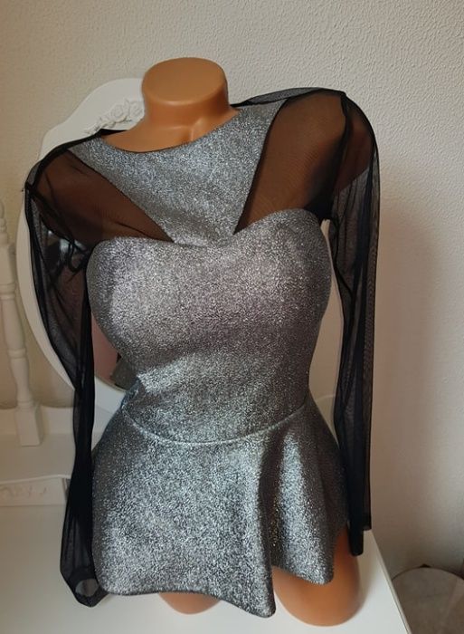 Top argintiu superb masura 36 S 40 lei