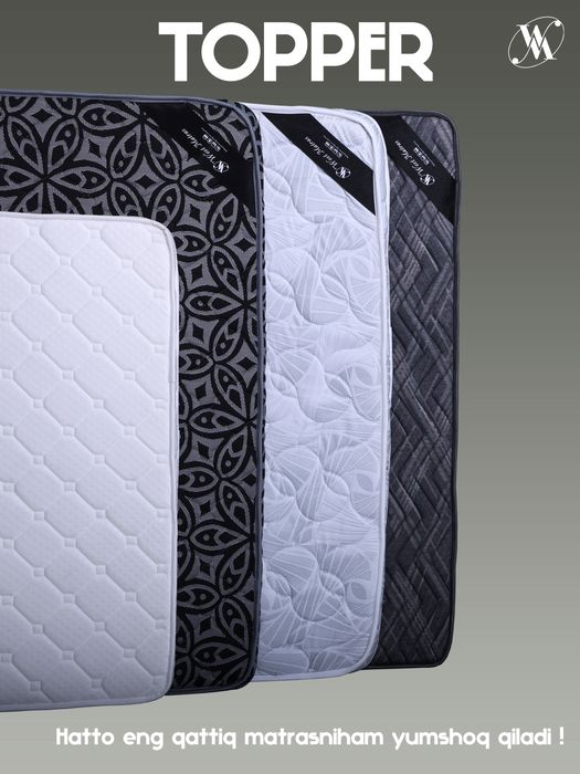 Topper memory balandligi 7 sm boladi 5 yilgacham kafolatlangan