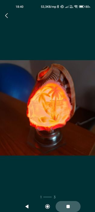 Vand lampa din scoica art deco