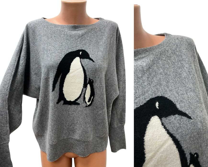 ESISTO размер M дамски кашмирен пуловер 100% КАШМИР сив