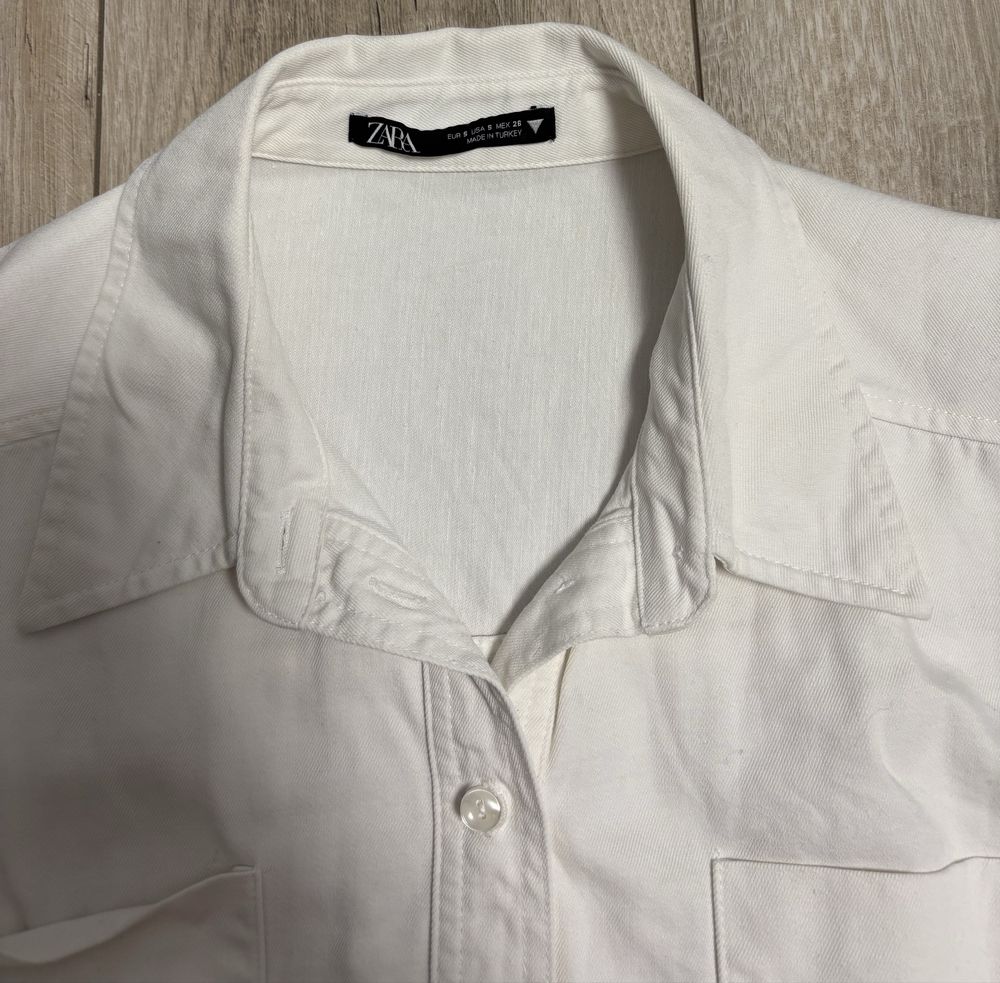 Къса бяла риза ZARA