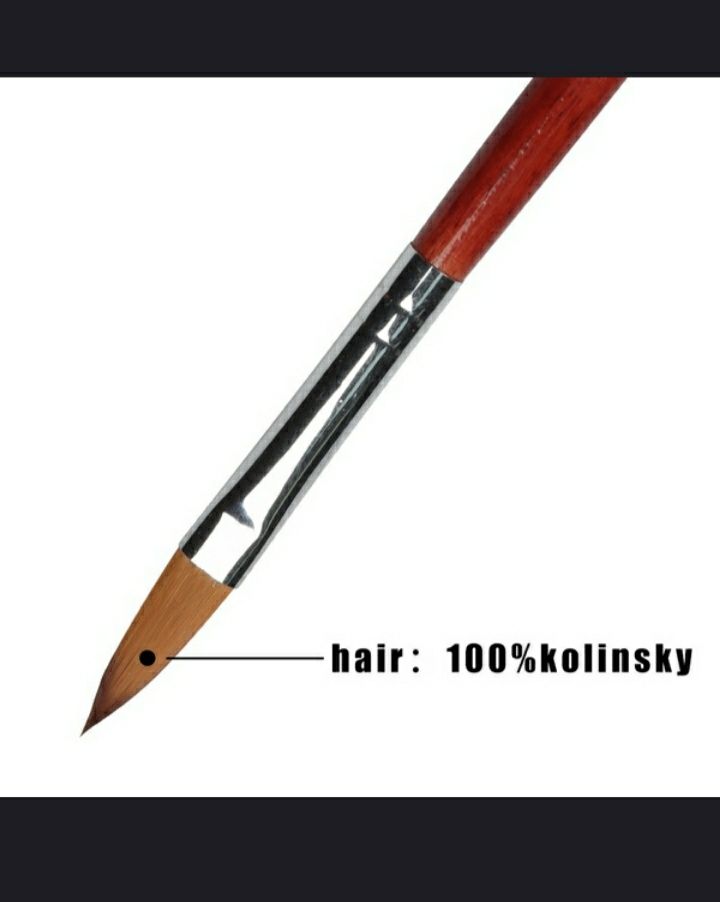 Set: 3 Pensule Kolinsky cu păr sintetic, limbă de pisică, artă