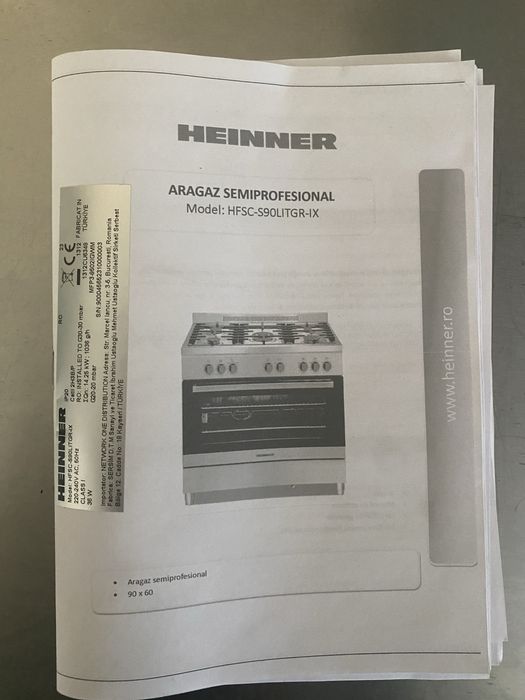 Aragaz profesional HEINNER