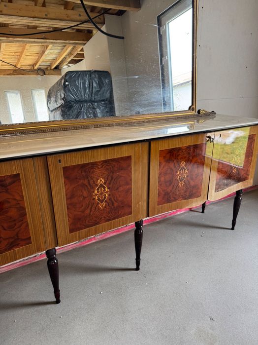 Mobila Vintage cu oglinda și blat de Marmură