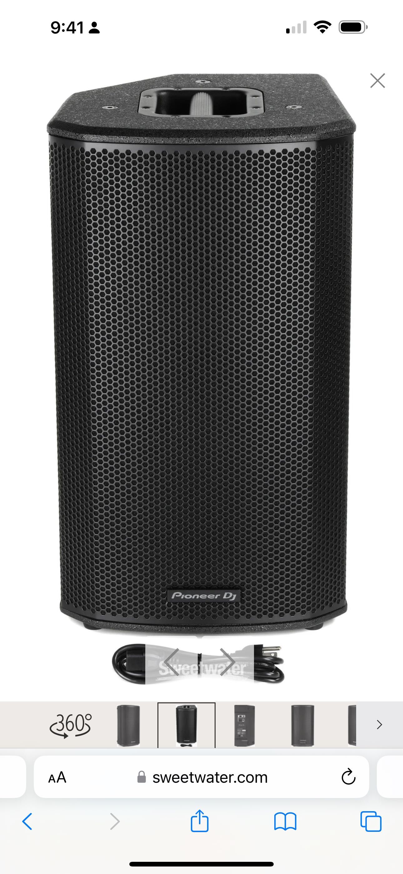 Pioneer DJ XPRS122 12-inch Active Loudspeaker Speaker - Black