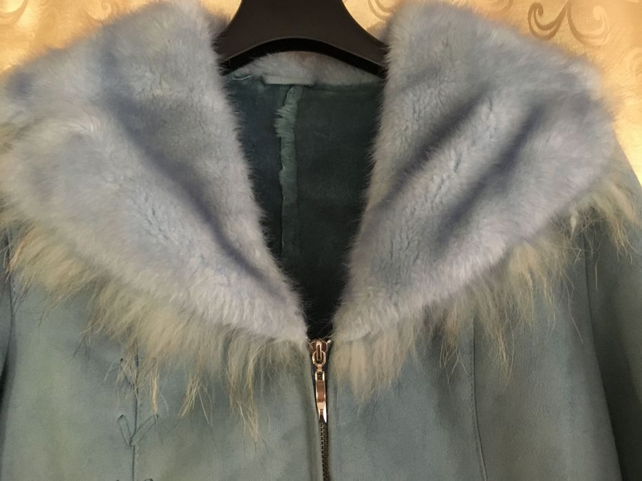 geaca de blana bleu măr 38-40