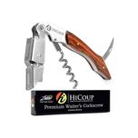 Tirbuson vin profesional HiCoup din inox si lemn, cu taietor folie