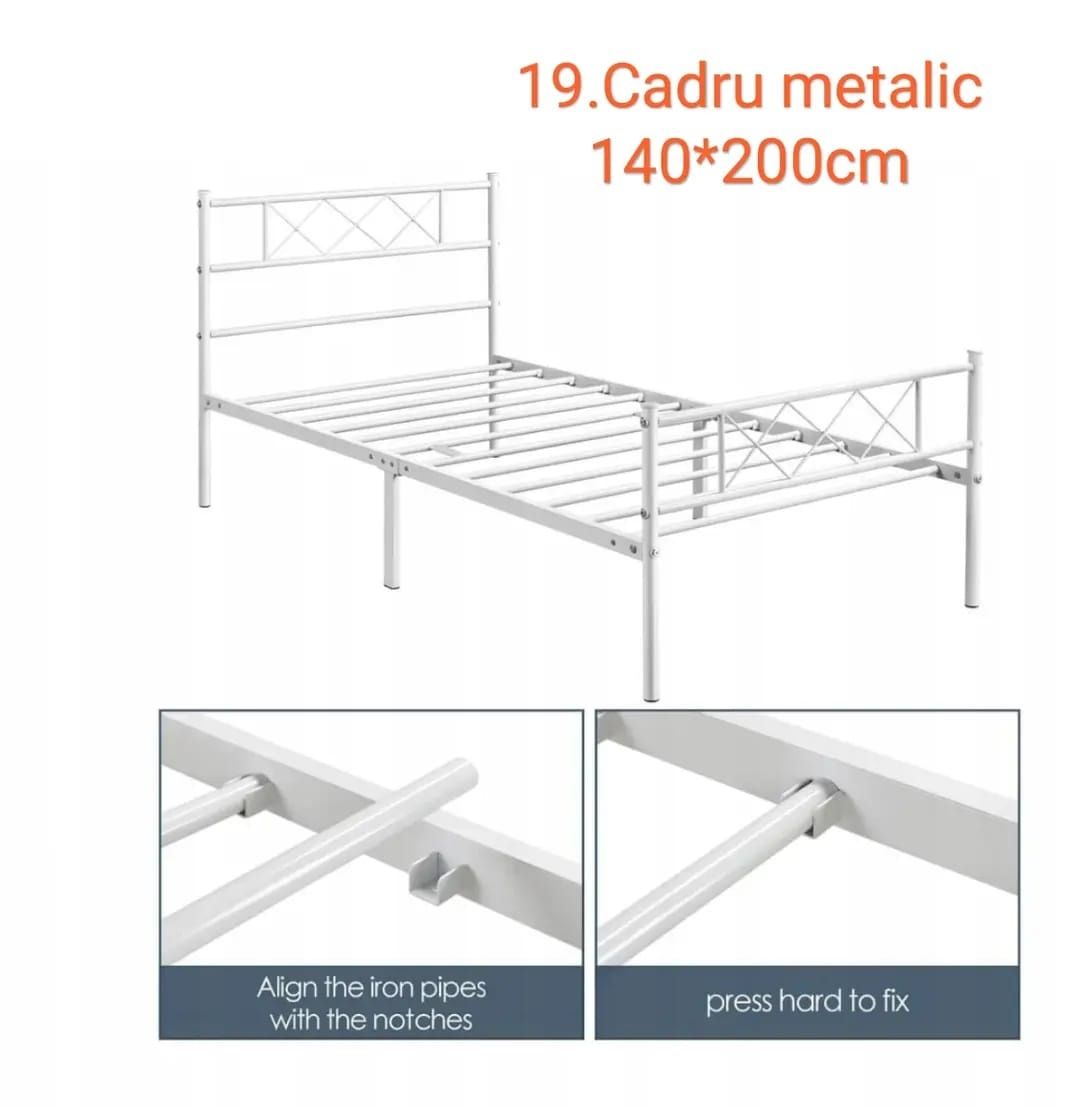 Cadru de pat din metal, 140/160x200,modern, rezistent
