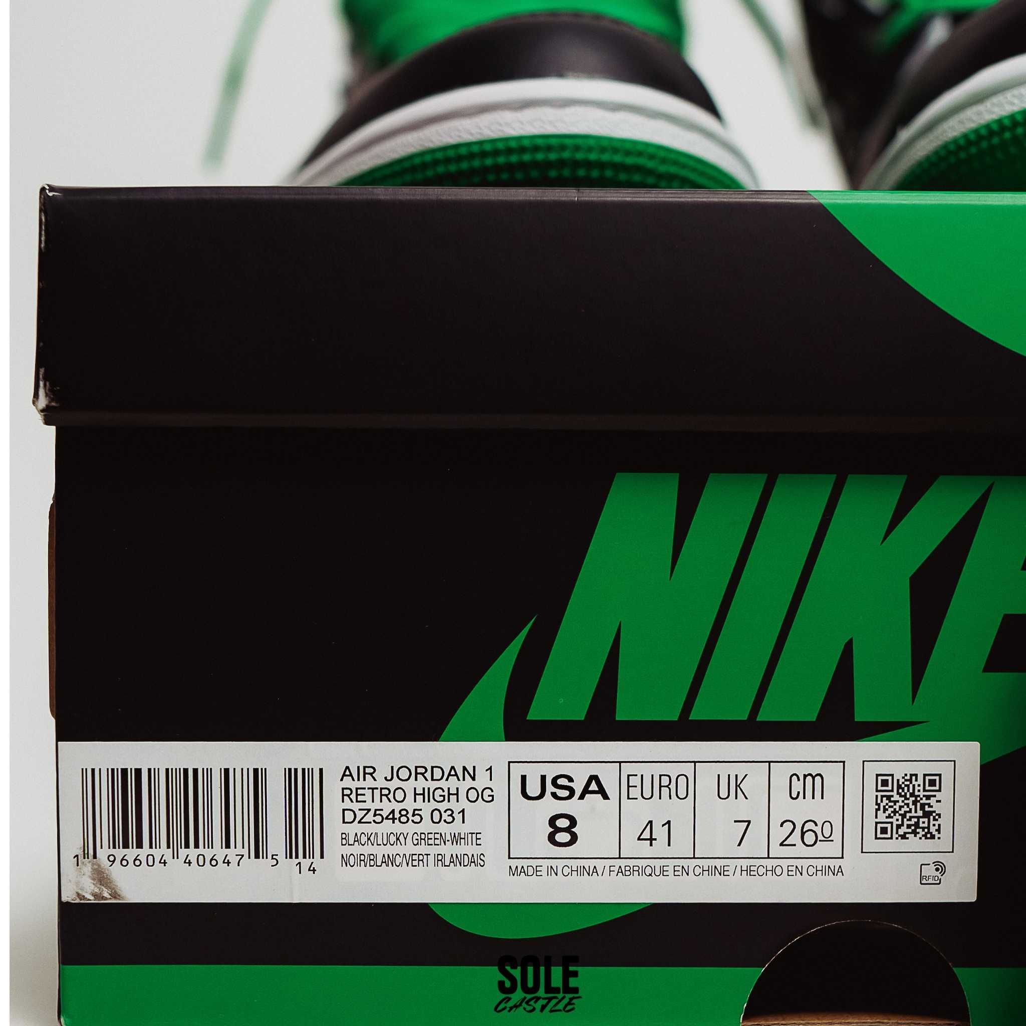 Nike Air Jordan 1 High OG "Lucky Green" (nu yeezy, puma sau dunk)