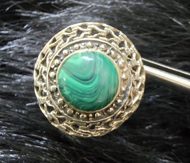 Inel argint 925 cu malachit