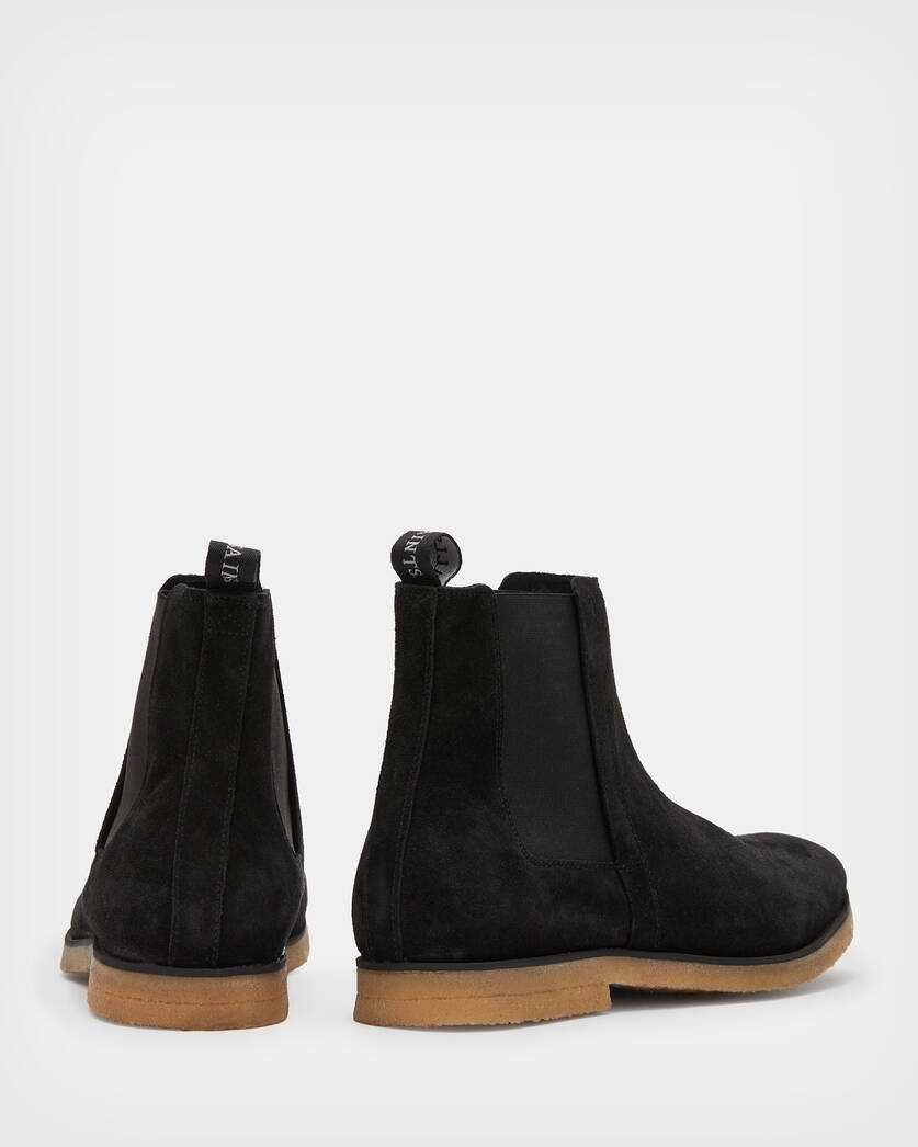 Кожени мъжки боти тип челси AllSaints Rhett Suede Boot Черни Размер 41