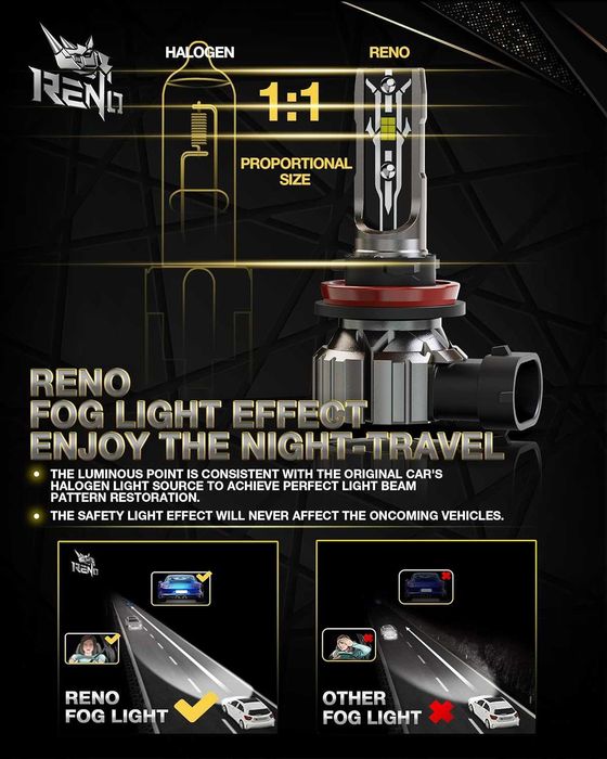 Комплект LED диодни крушки H11 - 35W 12V - 6000к