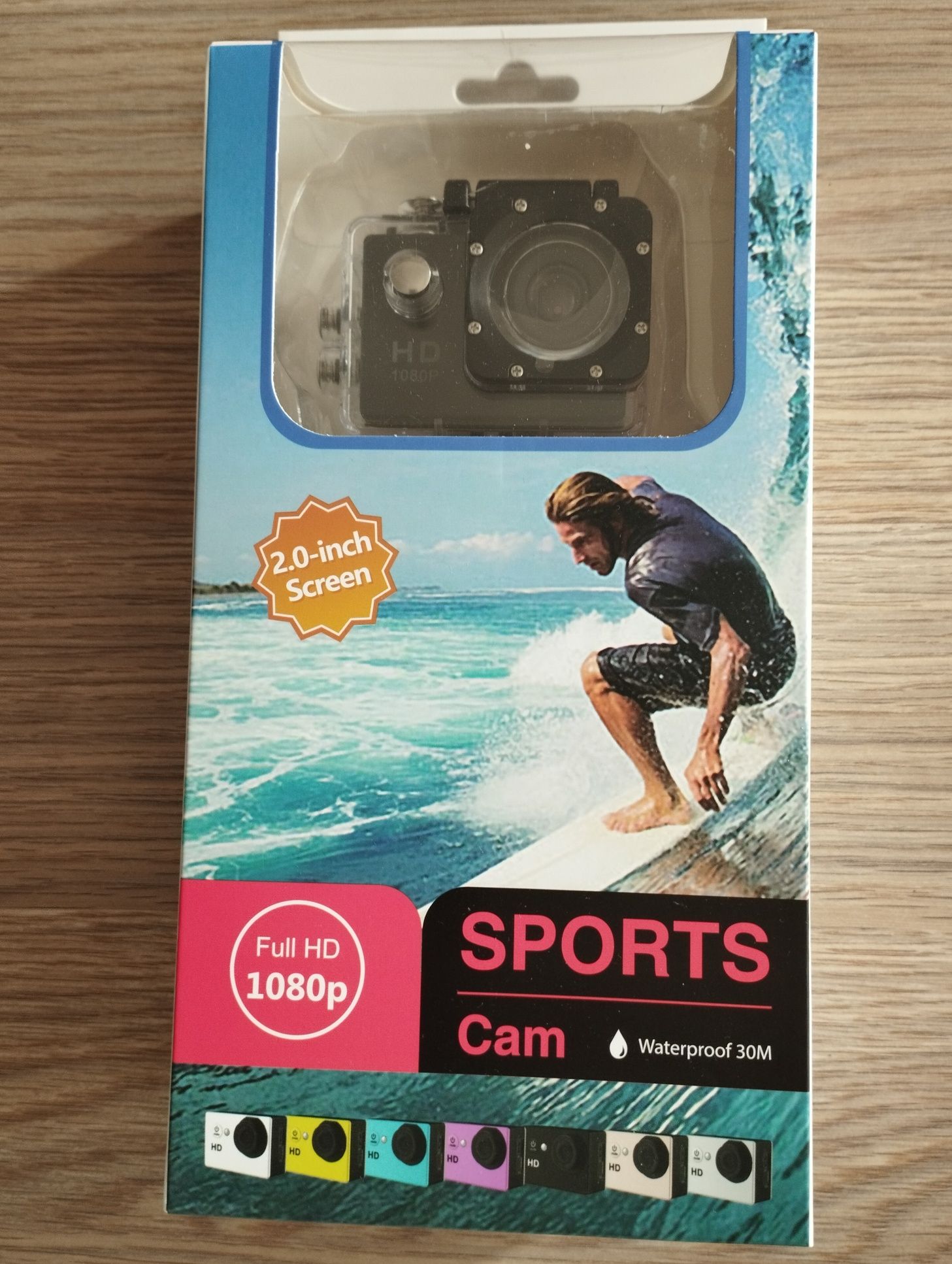 Camera Sport Full HD 1920, 30M, Waterproof, Negru