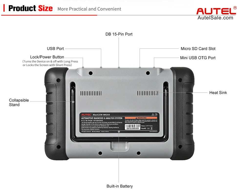 Tester auto Original Autel MaxiCOM MK808 diagnoza multimarca update