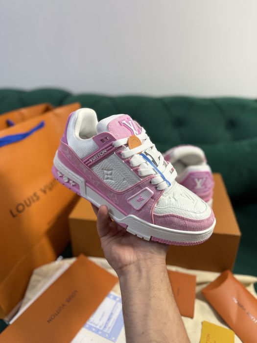 Adidasi Louis Vuitton piele naturala 100% Full Box colectie noua