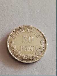 Monedă argint - 50 Bani 1873.