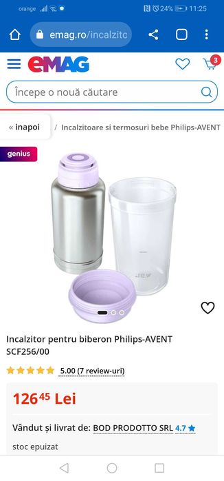 Incalzitor de biberoane philips avent