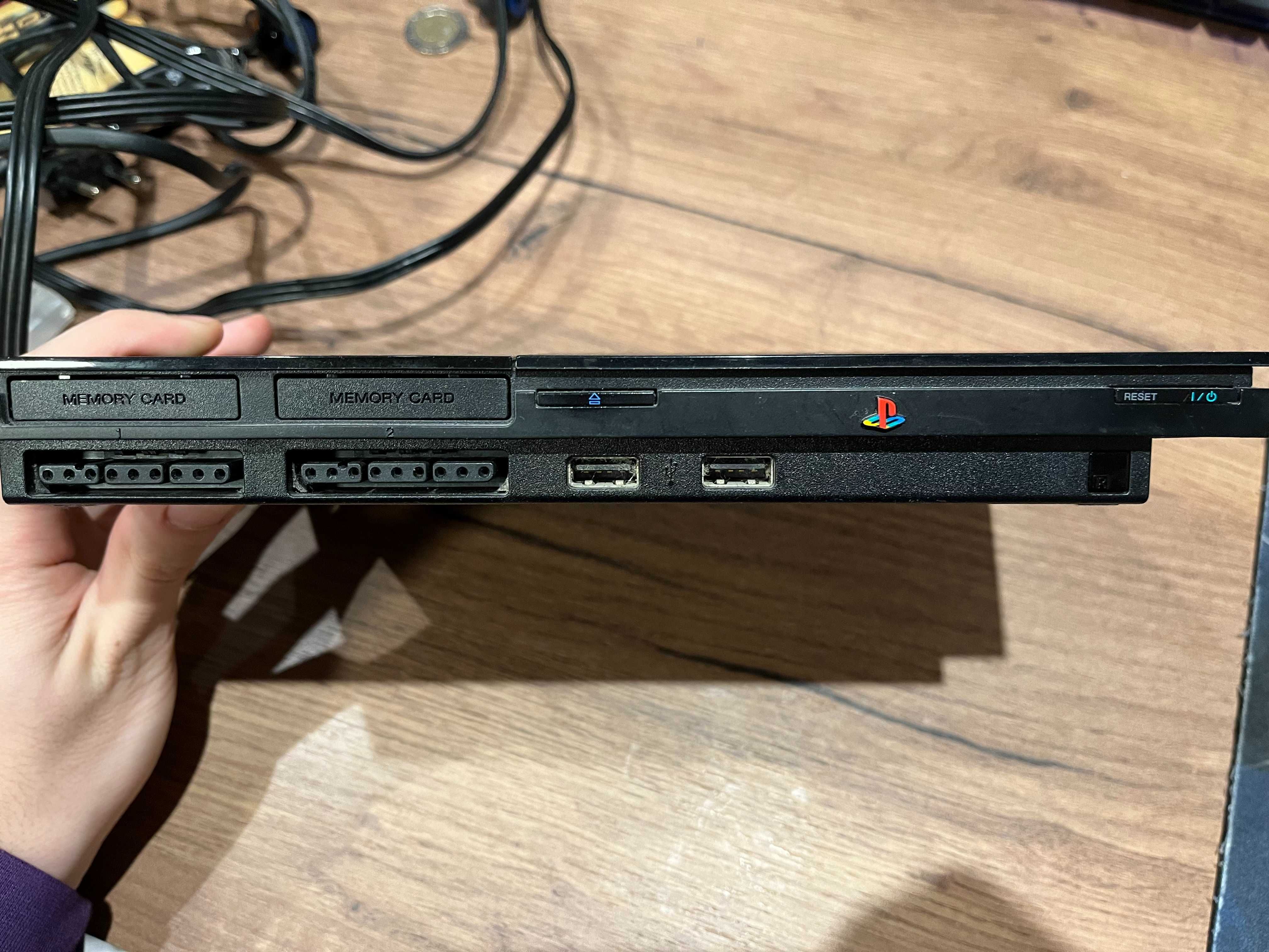 PlayStation 2 Slim, Оригинален Контролер, 8МБ карта + 7 игри