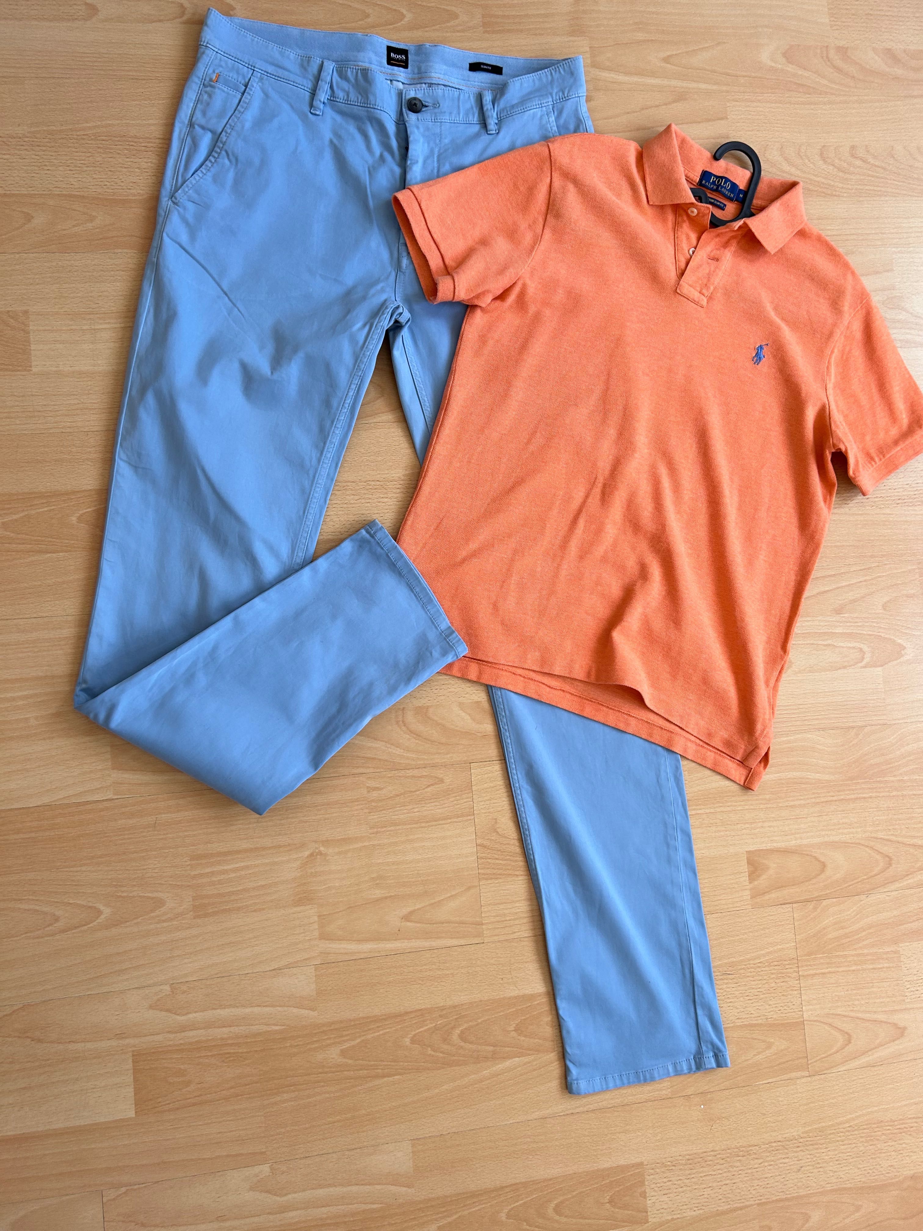 Hugo Boss спортно елегантен панталон  и тишърт Polo Ralph Lauren